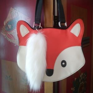 Vegan Leather fun fox handbag